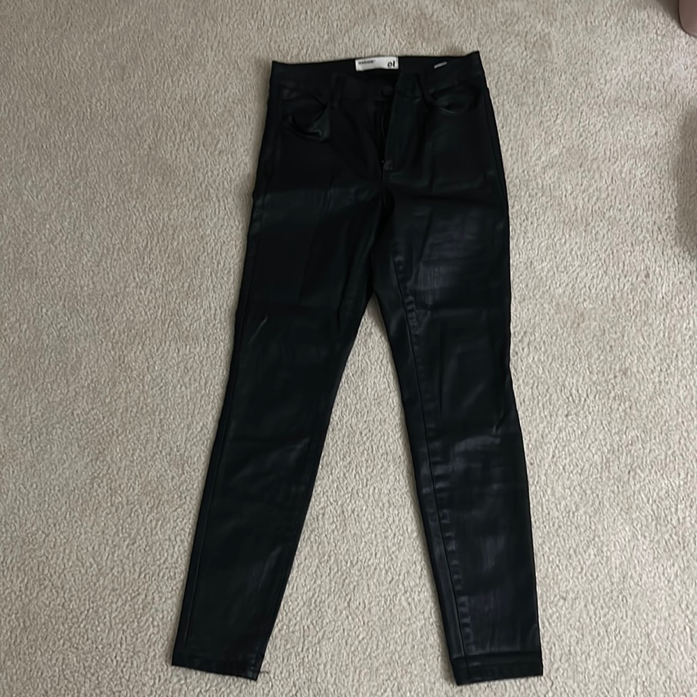 Garage shiny leather-like jeans